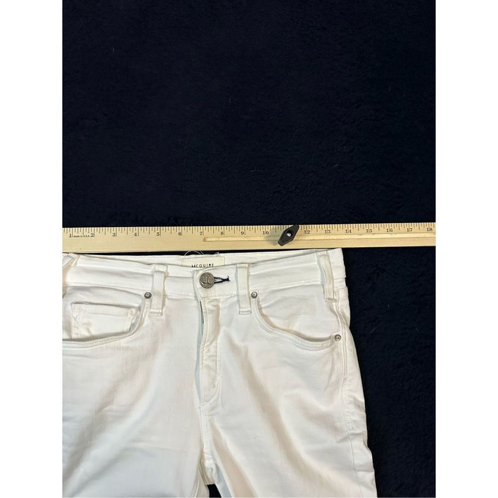 McGuire White Raw Hem Flared Jeans USA Made Sz Womens 26 BR - Picture 7 of 10